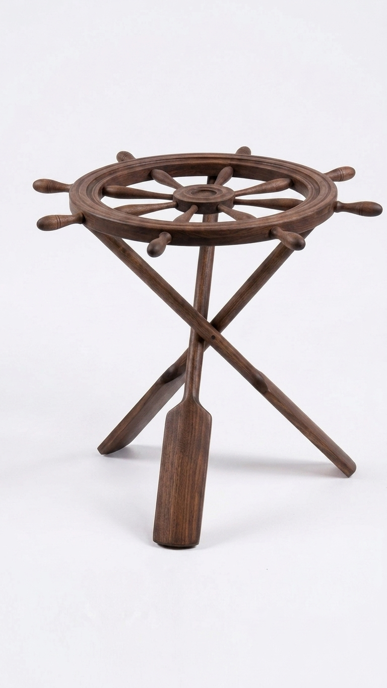 Alberohome Dümen Tasarımlı Ahşap Yan Sehpa 62x57 cm Dekoratif Sehpa
