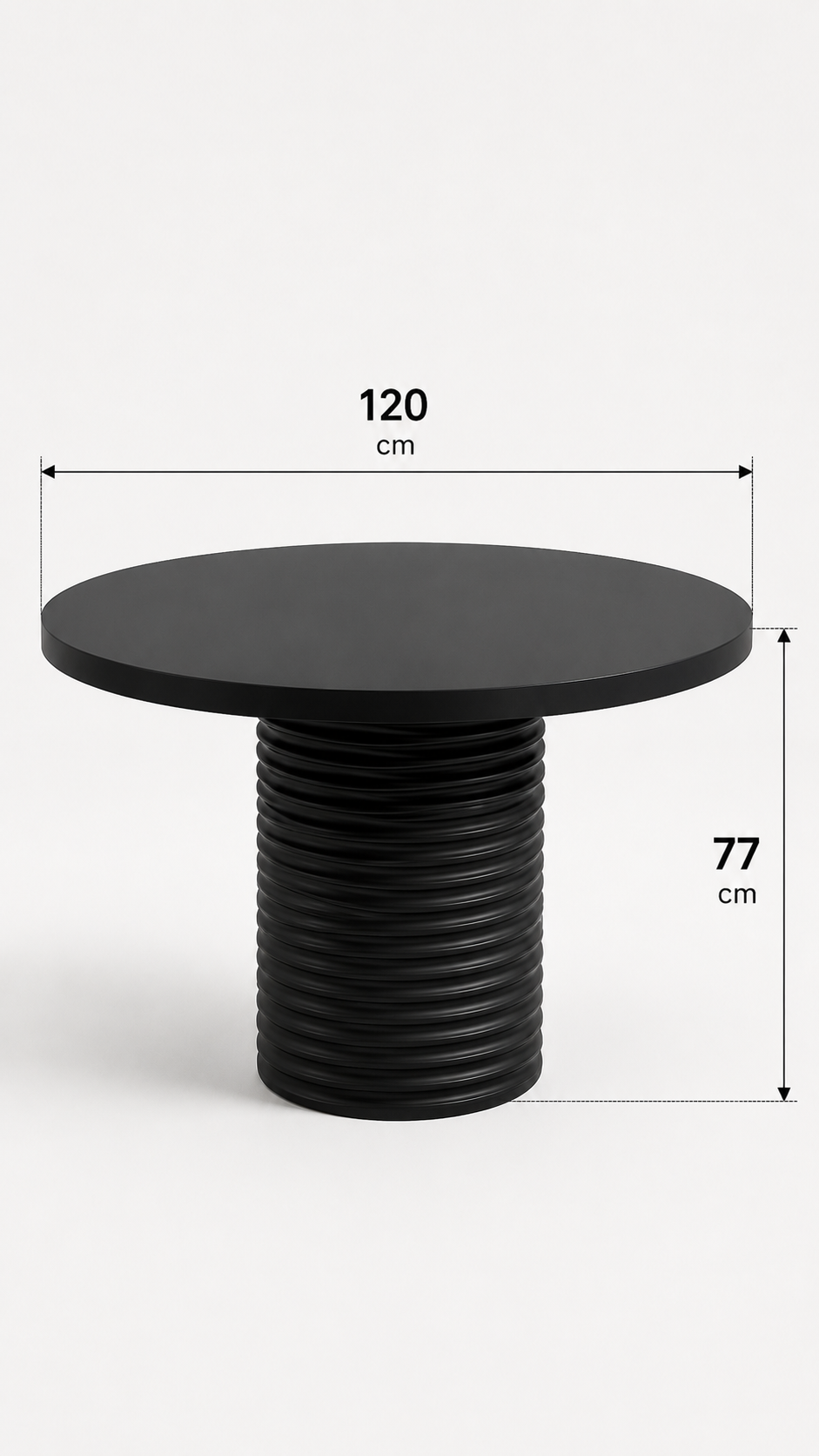 Alberohome Geniş Su Yolu Yuvarlak Yemek Masası – 110x110 / 120x120 / 140x140 cm