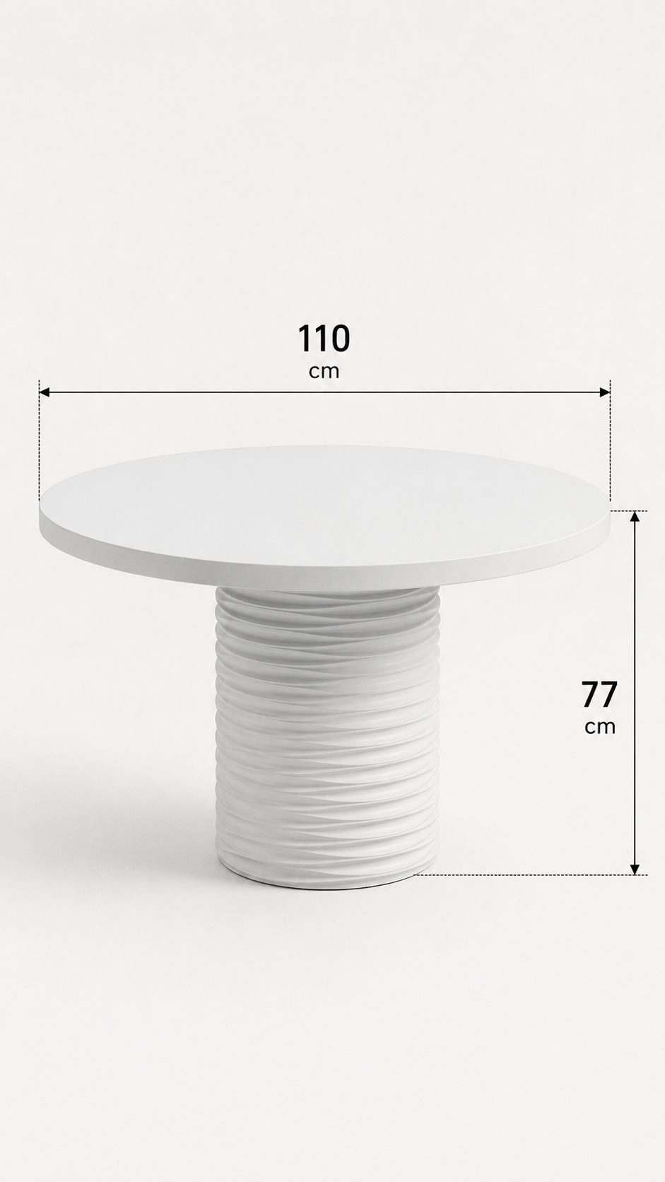 Alberohome Geniş Su Yolu Yuvarlak Yemek Masası – 110x110 / 120x120 / 140x140 cm