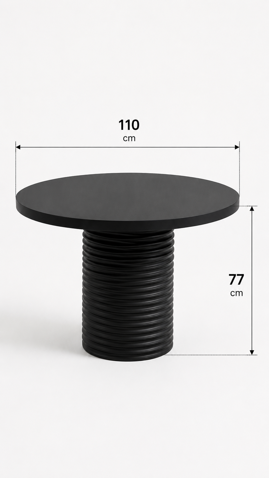 Alberohome Geniş Su Yolu Yuvarlak Yemek Masası – 110x110 / 120x120 / 140x140 cm