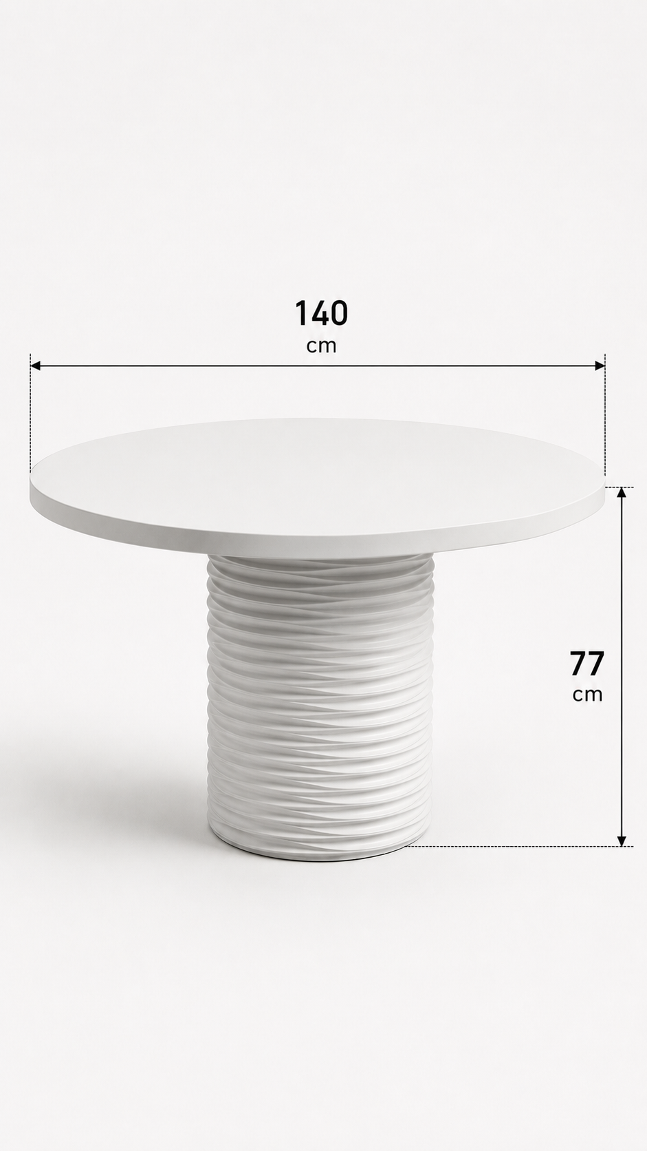 Alberohome Geniş Su Yolu Yuvarlak Yemek Masası – 110x110 / 120x120 / 140x140 cm