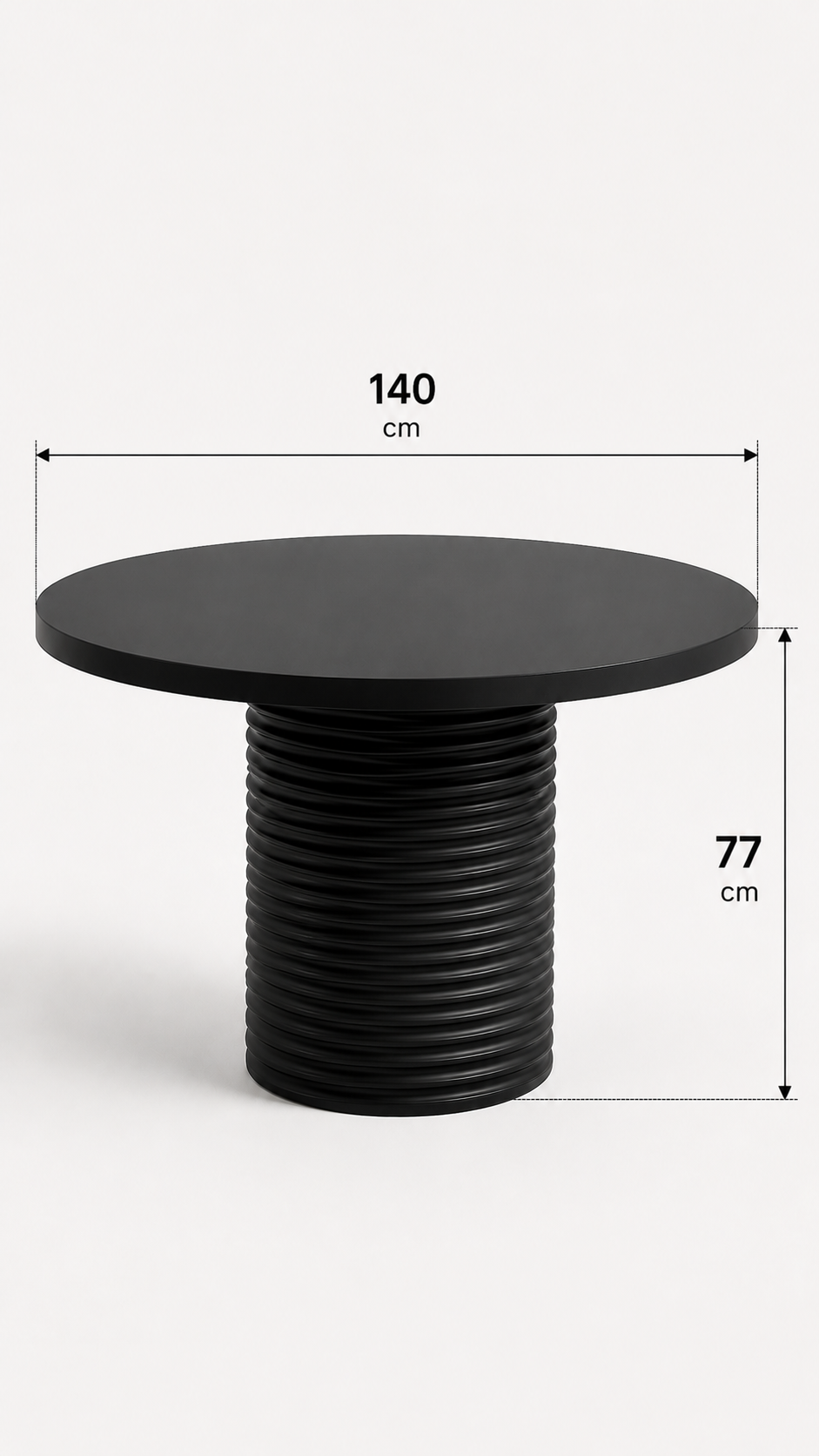 Alberohome Geniş Su Yolu Yuvarlak Yemek Masası – 110x110 / 120x120 / 140x140 cm
