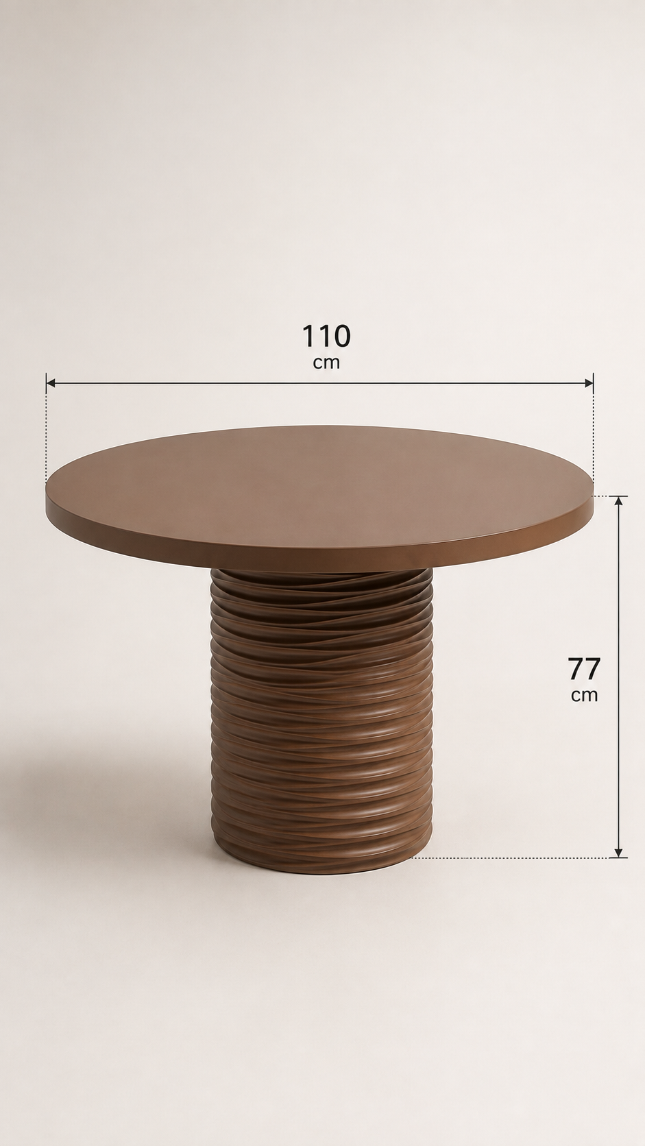 Alberohome Geniş Su Yolu Yuvarlak Yemek Masası – 110x110 / 120x120 / 140x140 cm
