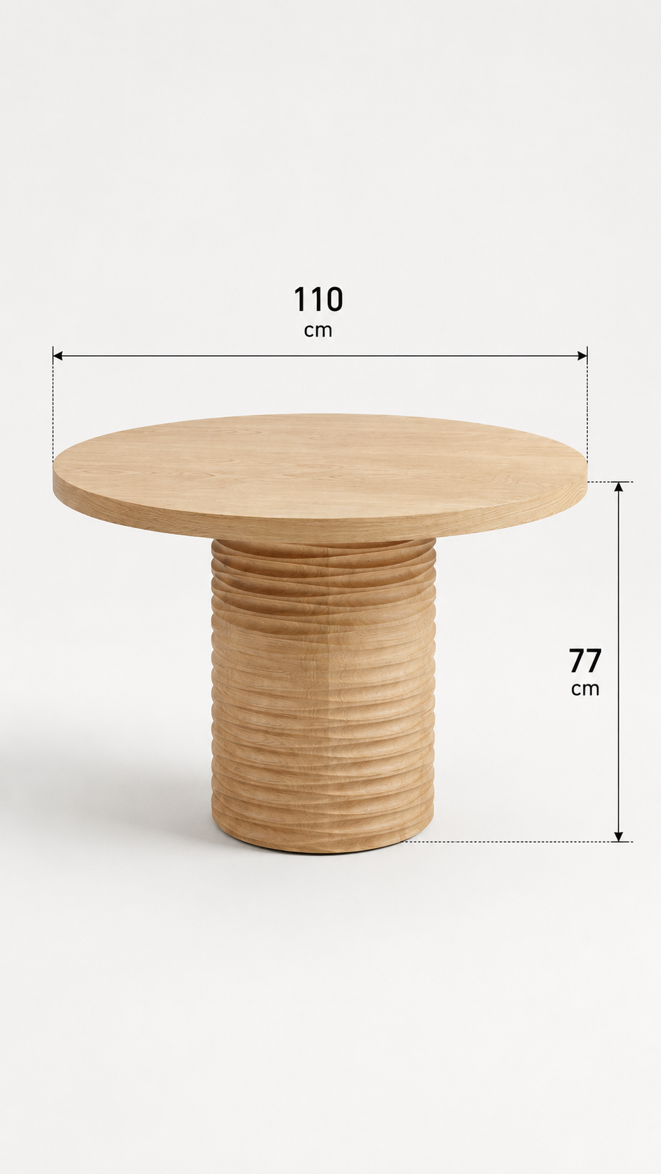Alberohome Geniş Su Yolu Yuvarlak Yemek Masası – 110x110 / 120x120 / 140x140 cm