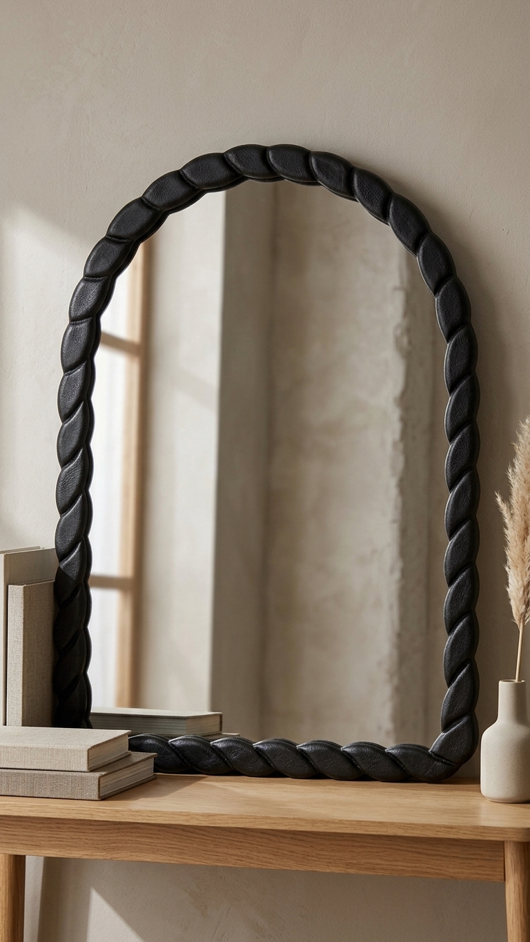Alberohome Halat Ayna – 82 × 114 cm Dekoratif Duvar Aynası