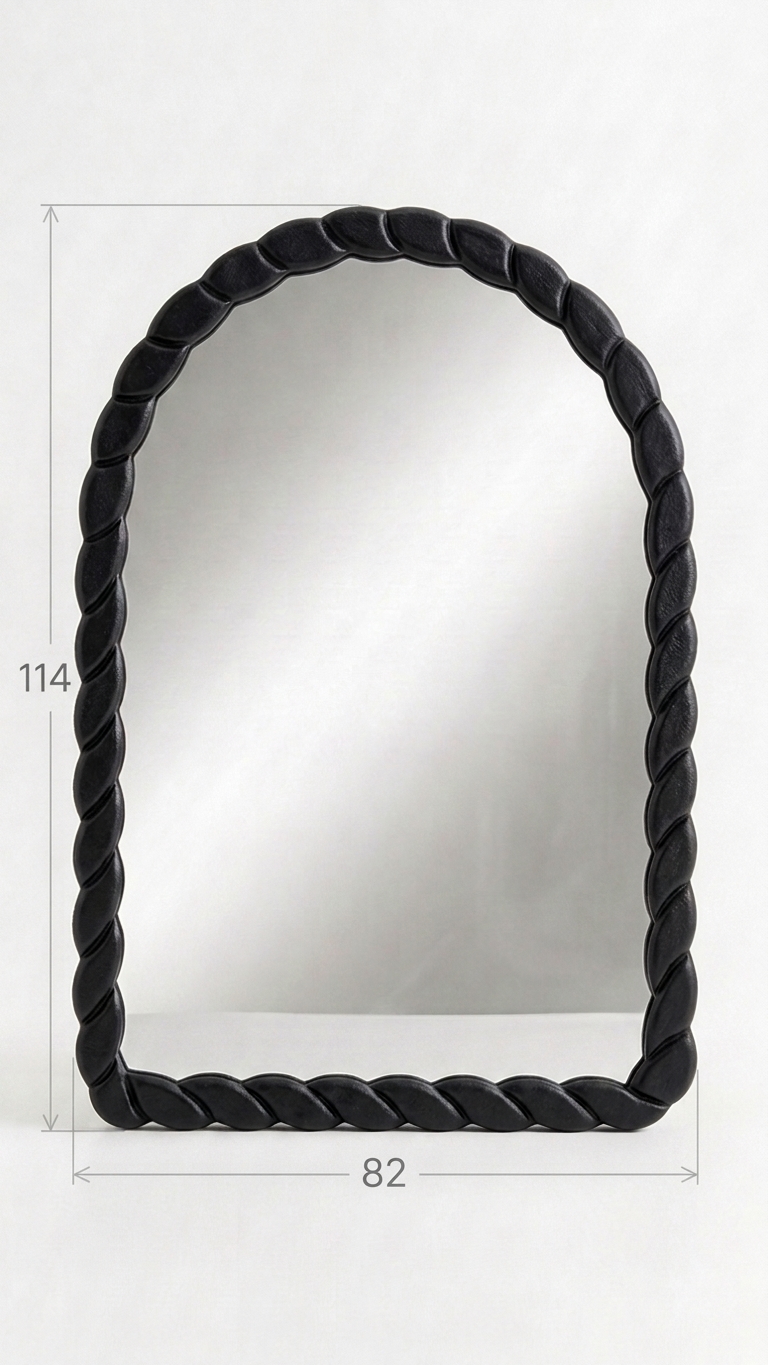 Alberohome Halat Ayna – 82 × 114 cm Dekoratif Duvar Aynası