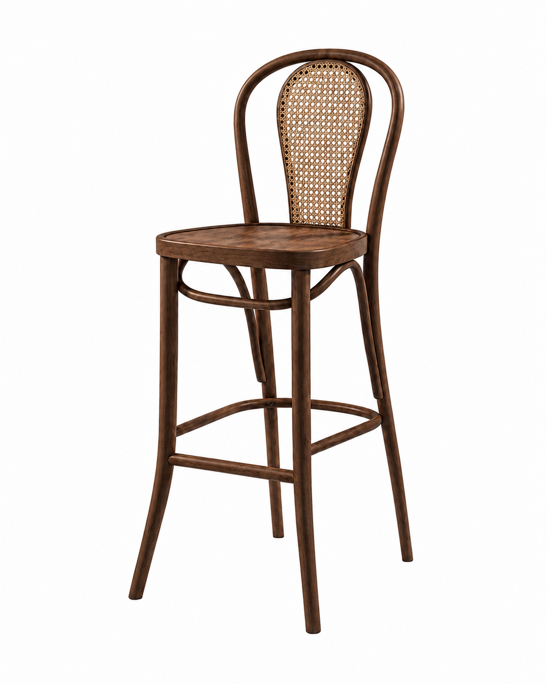 Alberohome Hazeranlı Ahşap Bar Sandalyesi