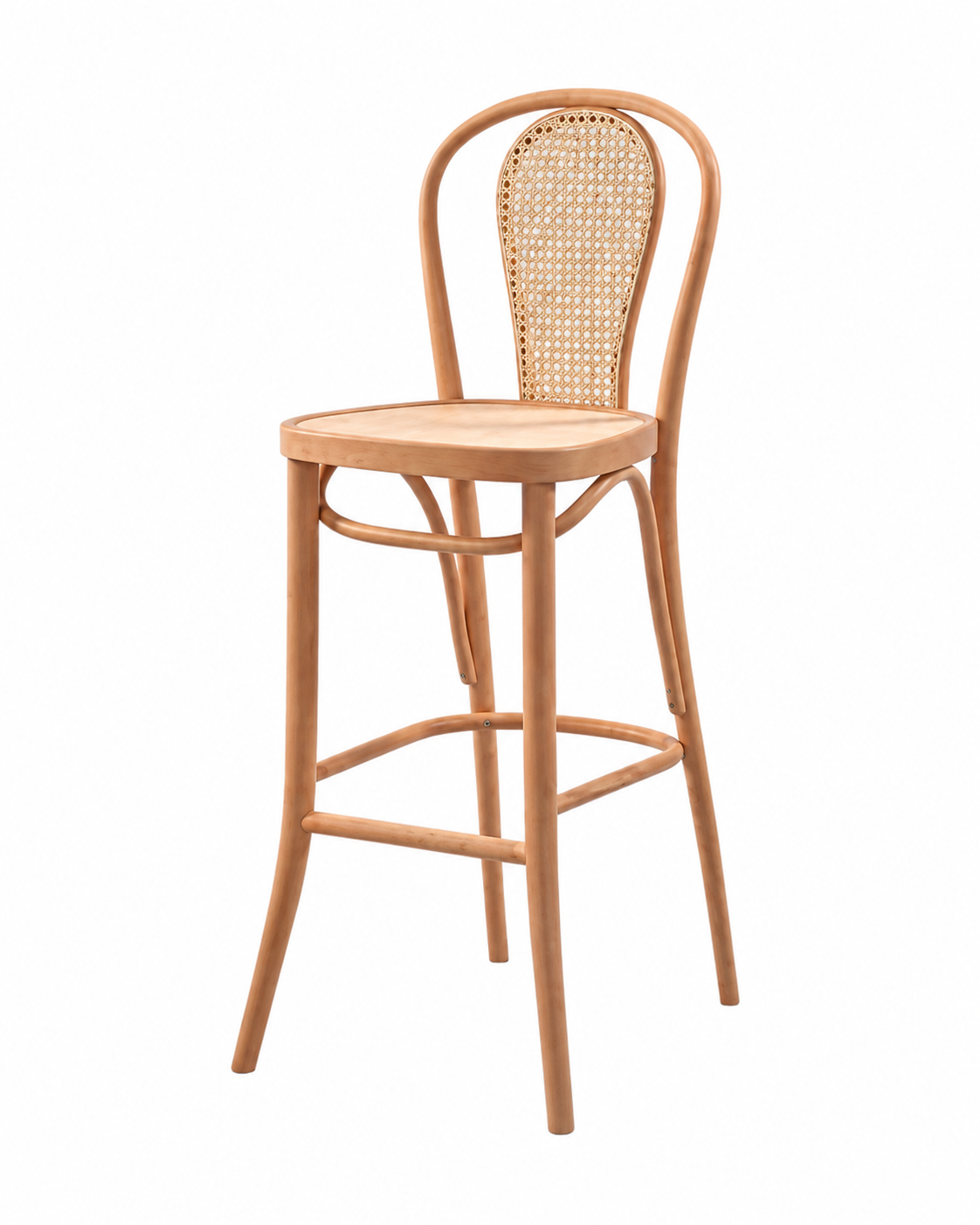Alberohome Hazeranlı Ahşap Bar Sandalyesi
