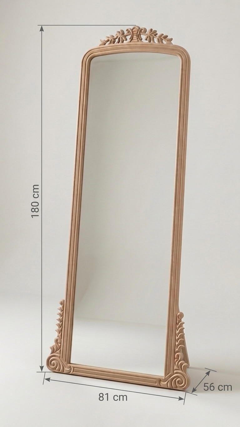 Alberohome Klasik Dekoratif Boy Aynası