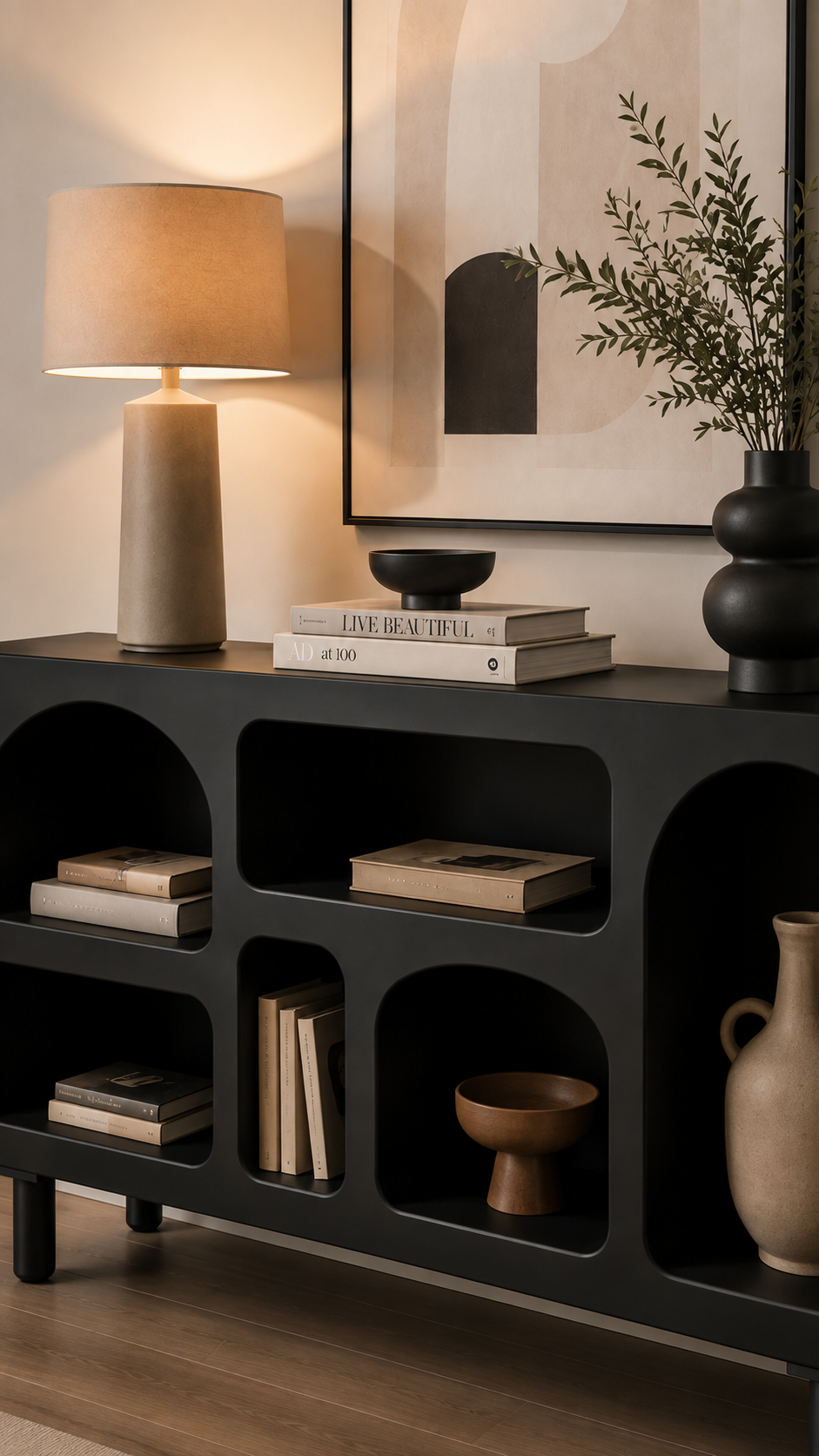 Alberohome Modern Açık Raflı Konsol – Şık ve Fonksiyonel Tasarım