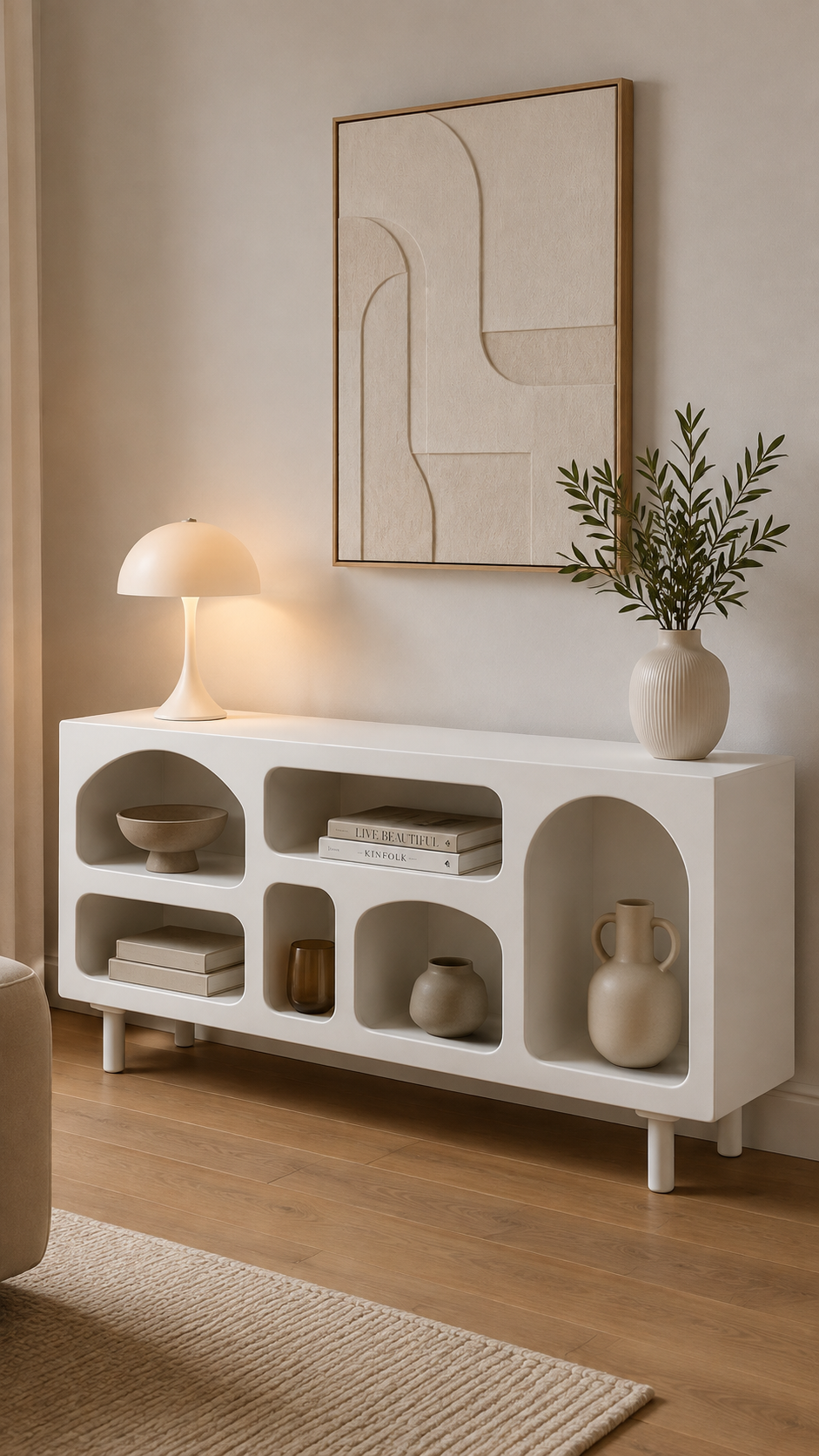 Alberohome Modern Açık Raflı Konsol – Şık ve Fonksiyonel Tasarım