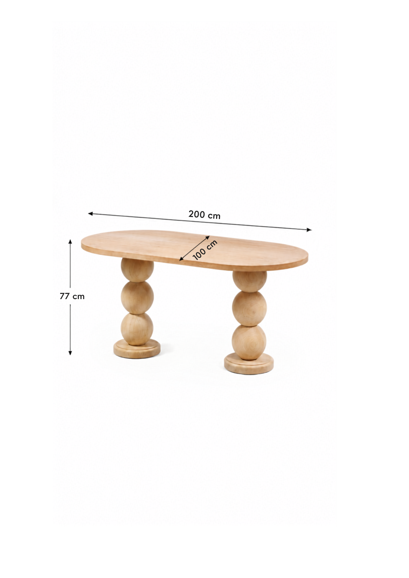 Alberohome Modern Ahşap Yemek Masası 160x90 cm