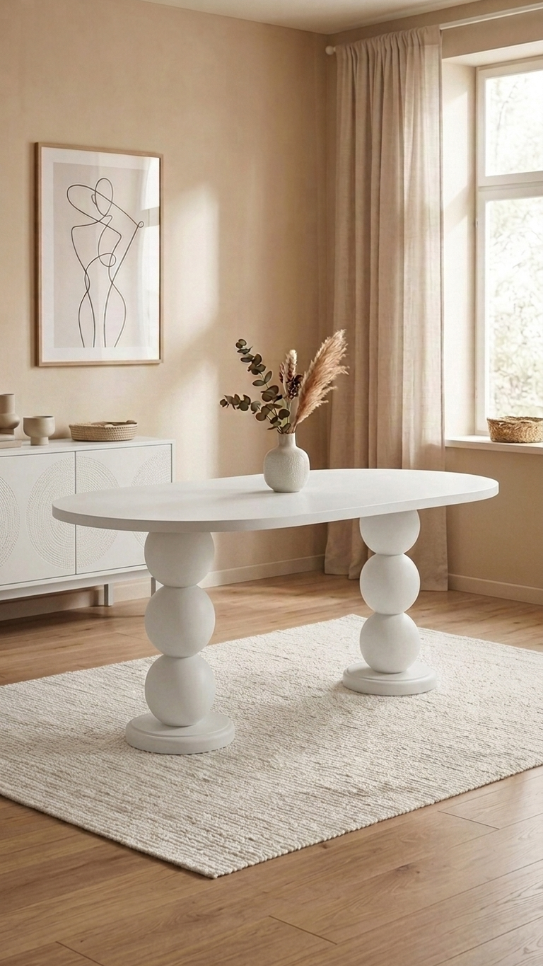 Alberohome Modern Ahşap Yemek Masası 160x90 cm