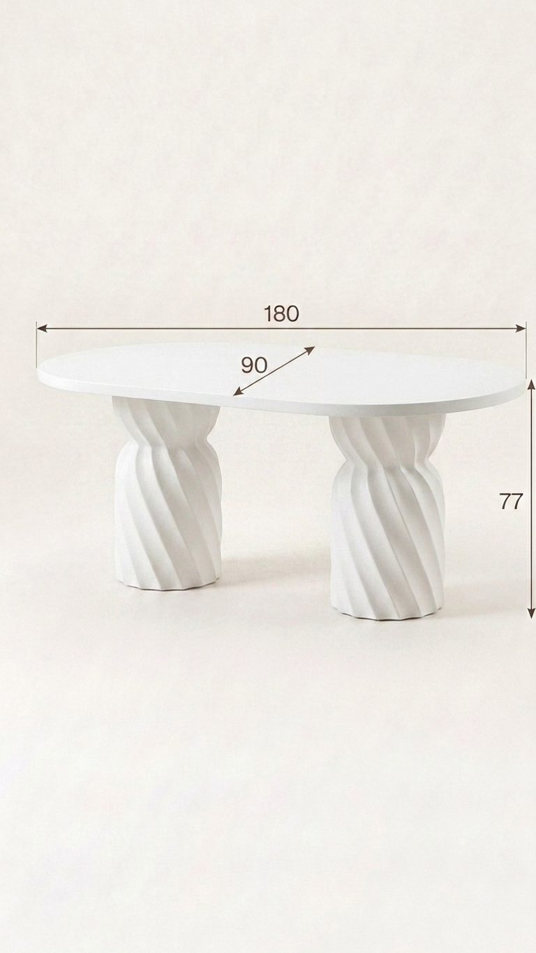 Alberohome Modern Ahşap Yemek Masası 160x90 cm