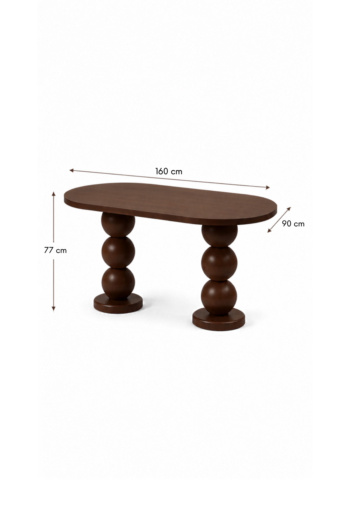 Alberohome Modern Ahşap Yemek Masası 160x90 cm