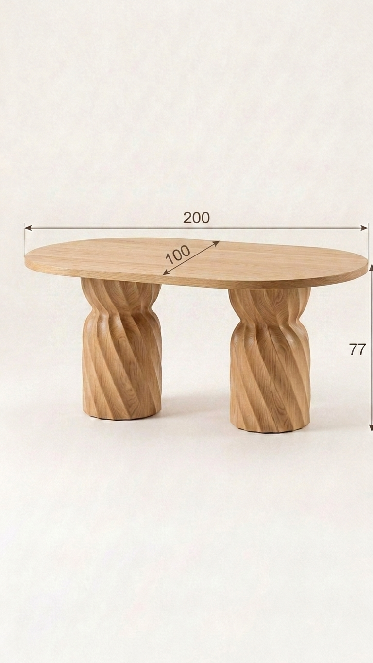 Alberohome Modern Ahşap Yemek Masası 160x90 cm
