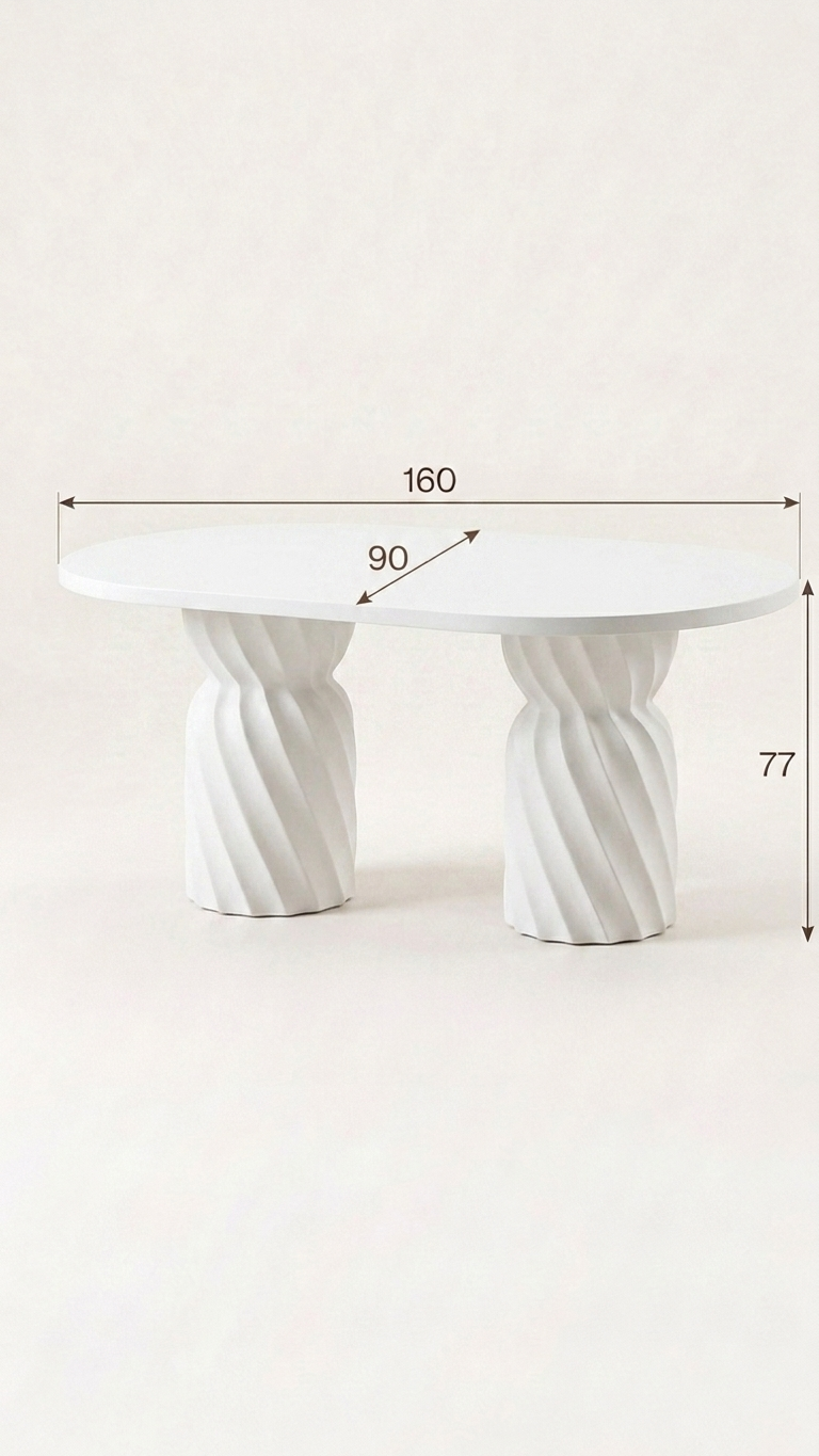 Alberohome Modern Ahşap Yemek Masası 160x90 cm