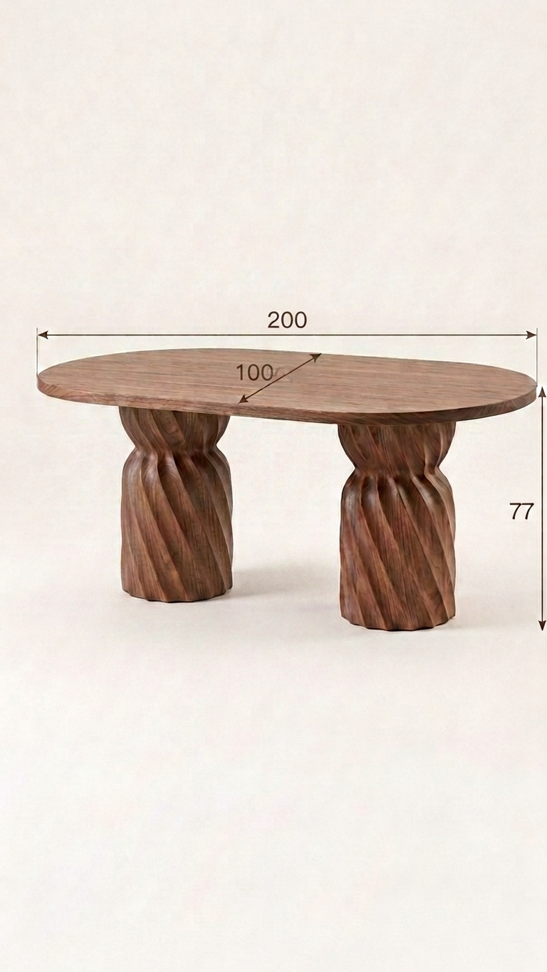 Alberohome Modern Ahşap Yemek Masası 160x90 cm