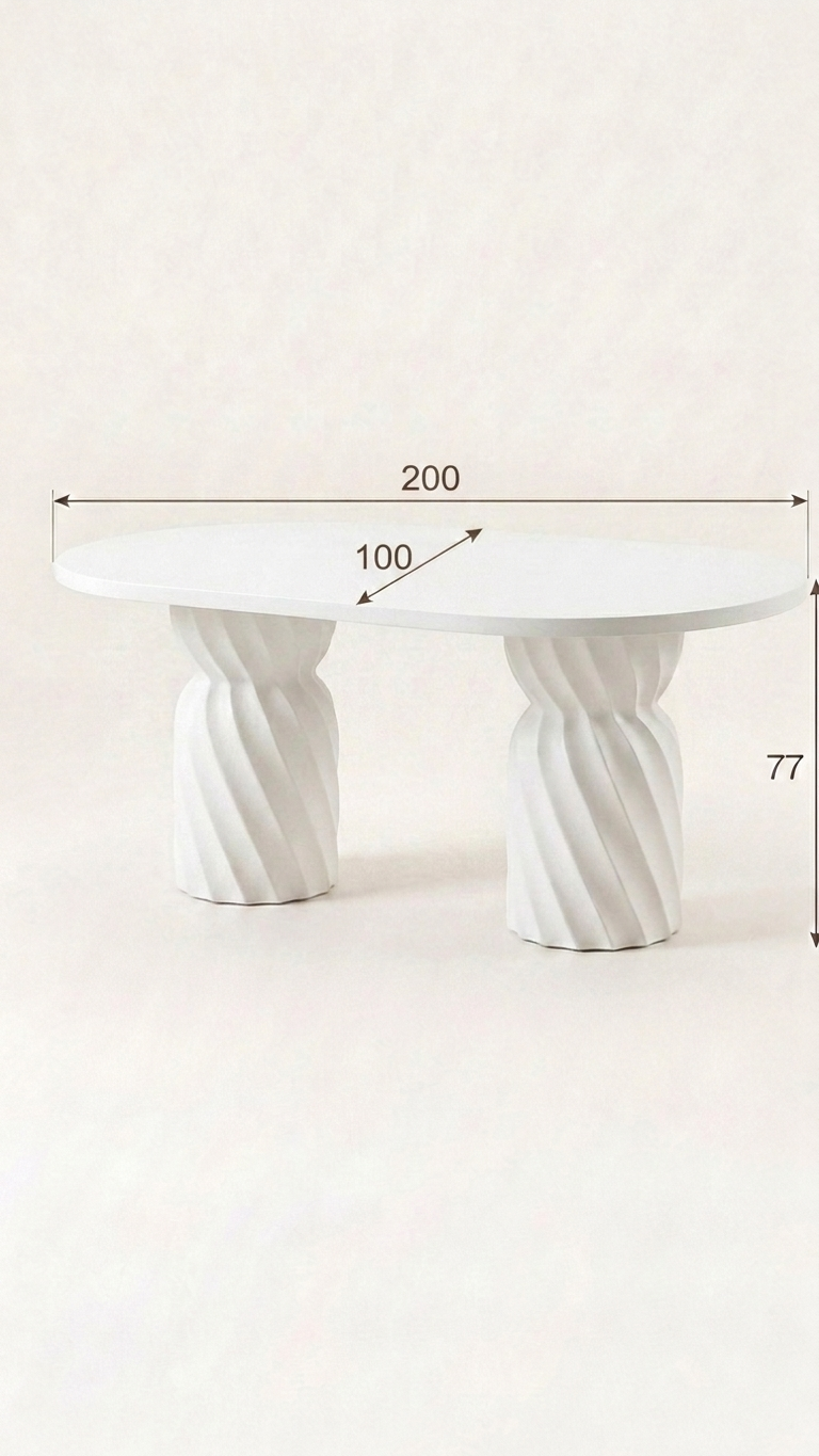 Alberohome Modern Ahşap Yemek Masası 160x90 cm