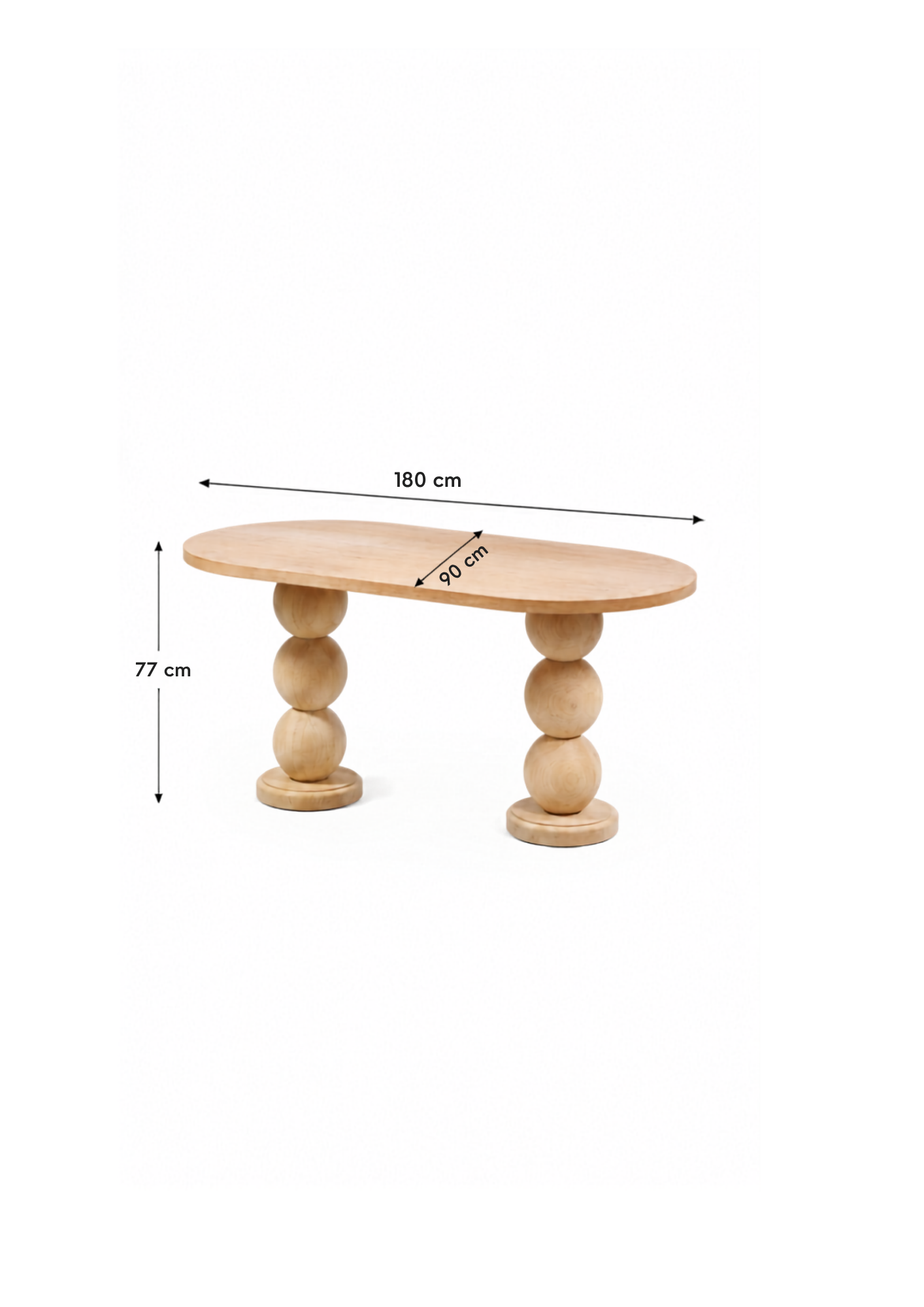 Alberohome Modern Ahşap Yemek Masası 160x90 cm