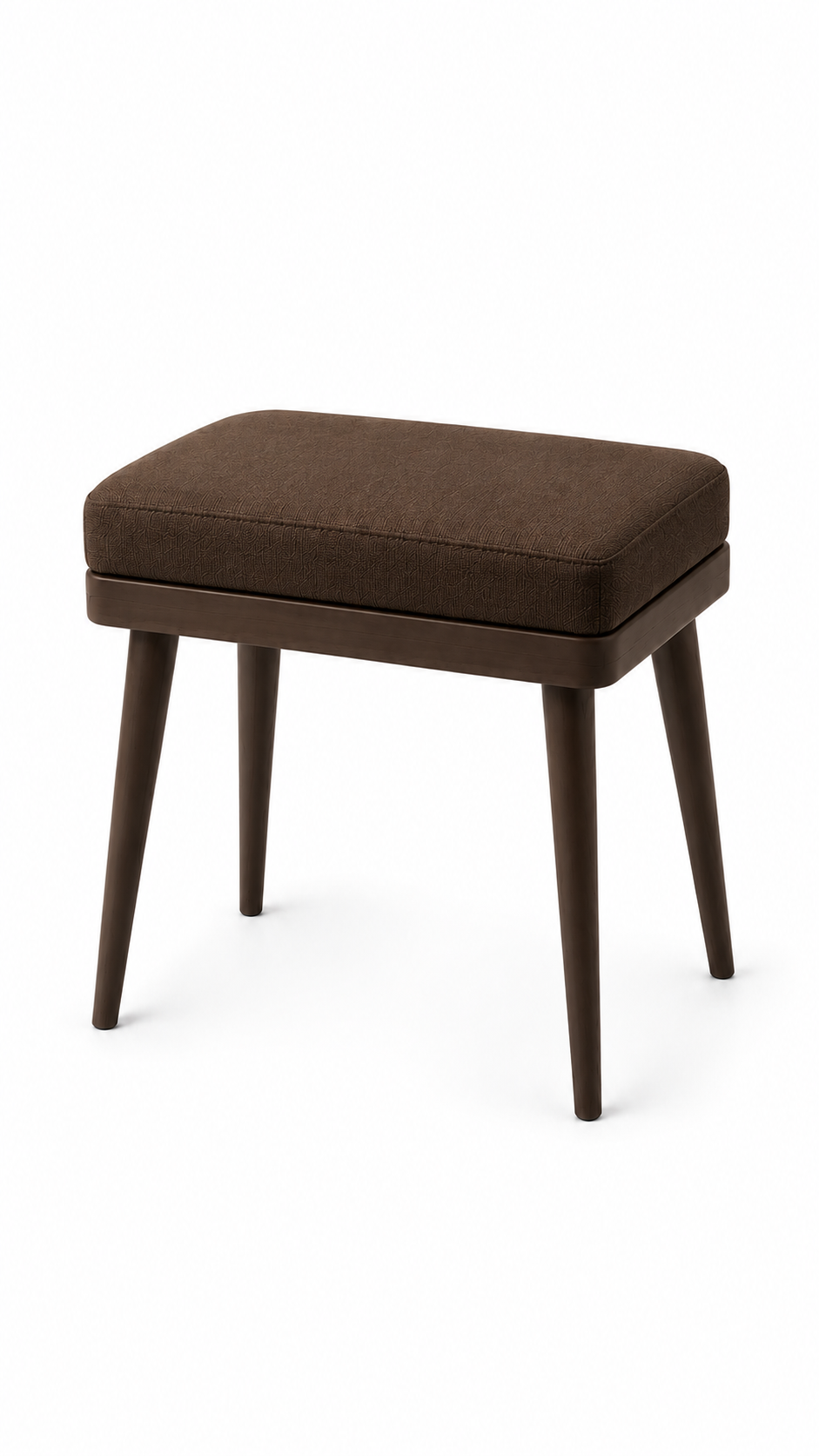 Alberohome Modern Bench Puf 60x40 cm – Minimal Ahşap Ayaklı Puf