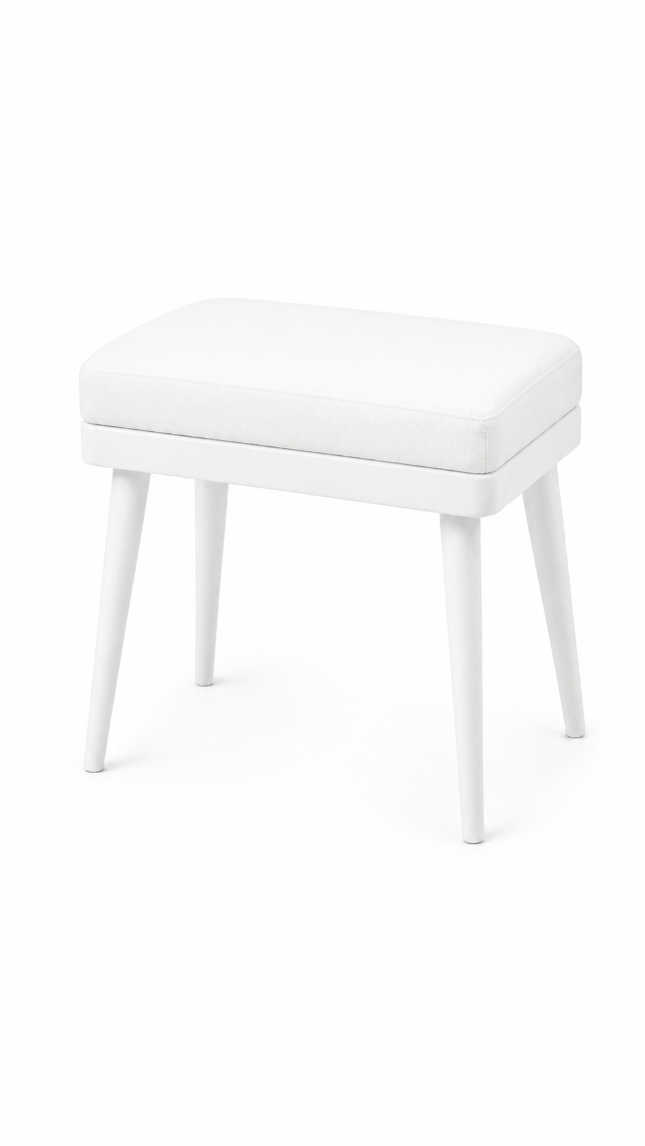 Alberohome Modern Bench Puf 60x40 cm – Minimal Ahşap Ayaklı Puf