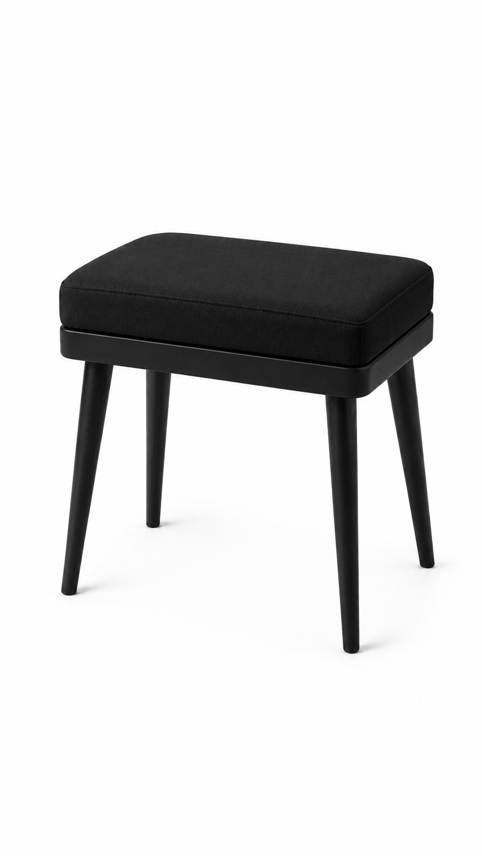 Alberohome Modern Bench Puf 60x40 cm – Minimal Ahşap Ayaklı Puf