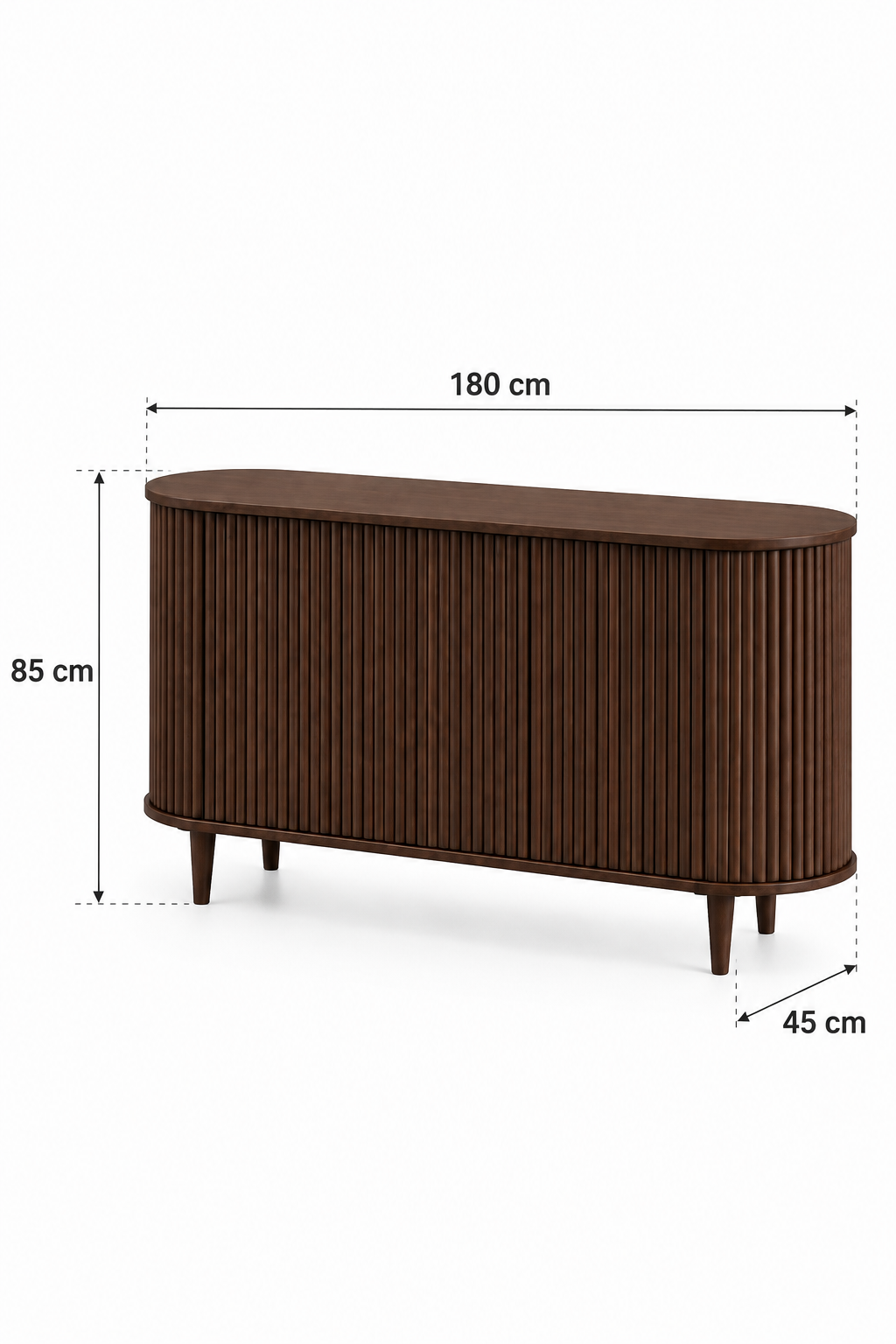 Alberohome Modern Çıtalı Konsol 180x45x85 cm  