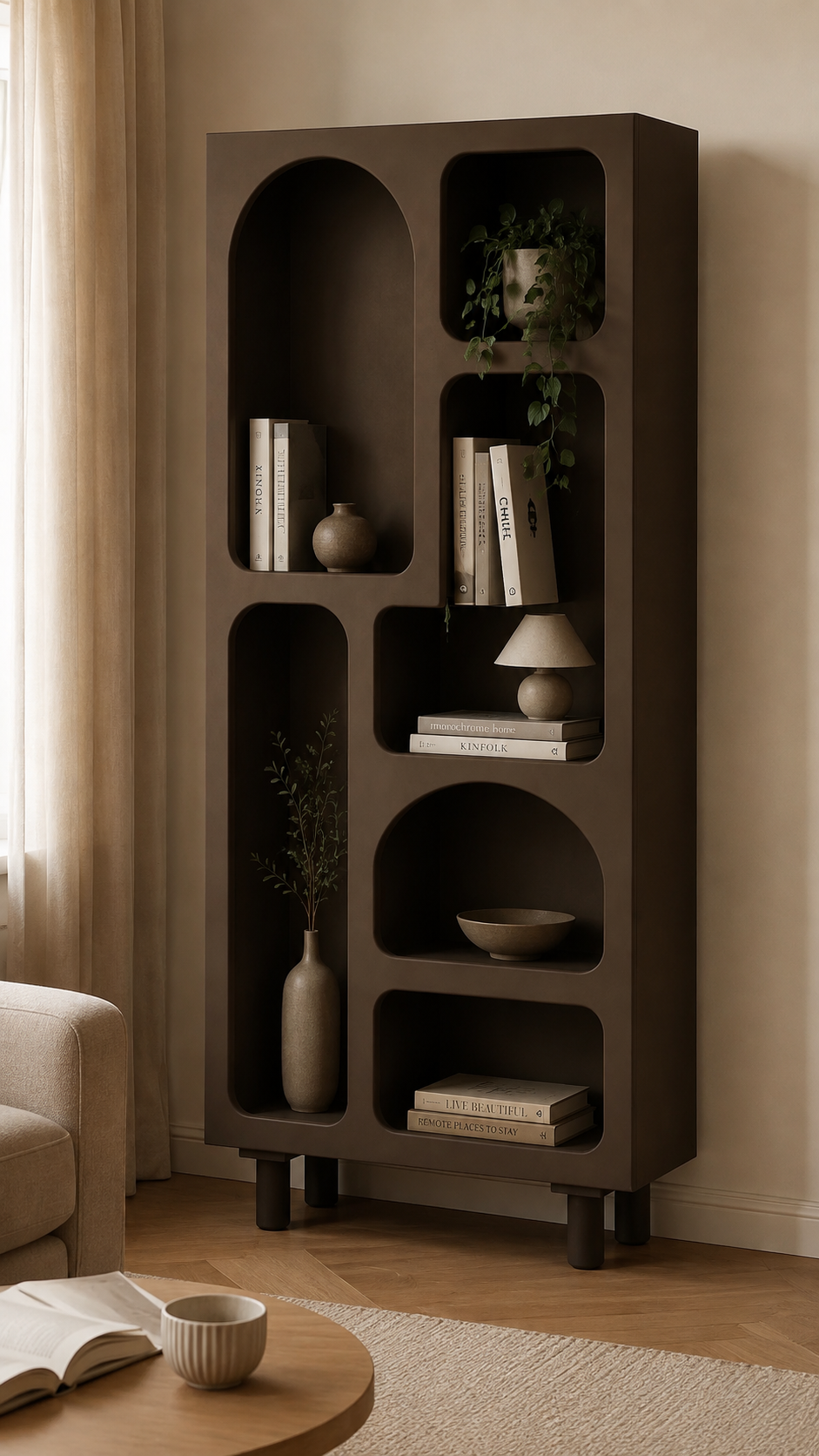 Alberohome Modern Kitaplık – Dekoratif ve Fonksiyonel Kitaplık