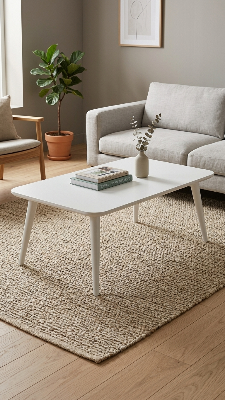 Alberohome Modern Orta Sehpa 110x69x41 cm Ahşap Salon Sehpası
