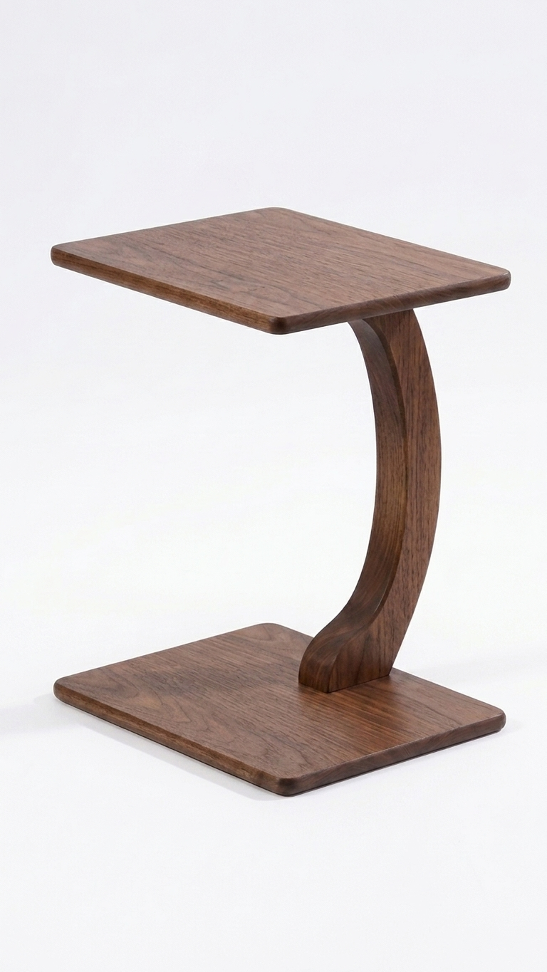 Alberohome Modern Yan Sehpa 44x34 cm Ahşap C Sehpa