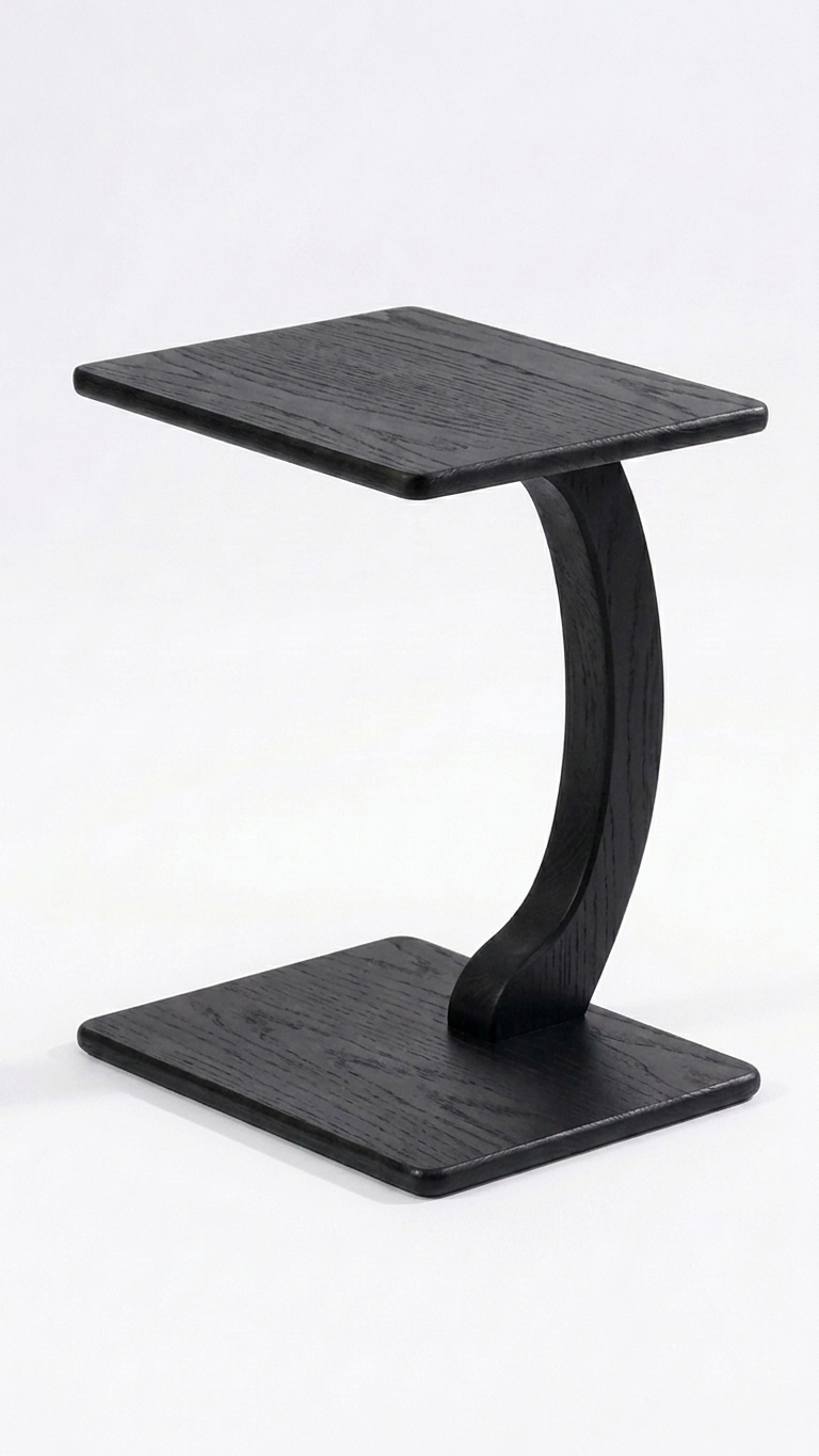 Alberohome Modern Yan Sehpa 44x34 cm Ahşap C Sehpa