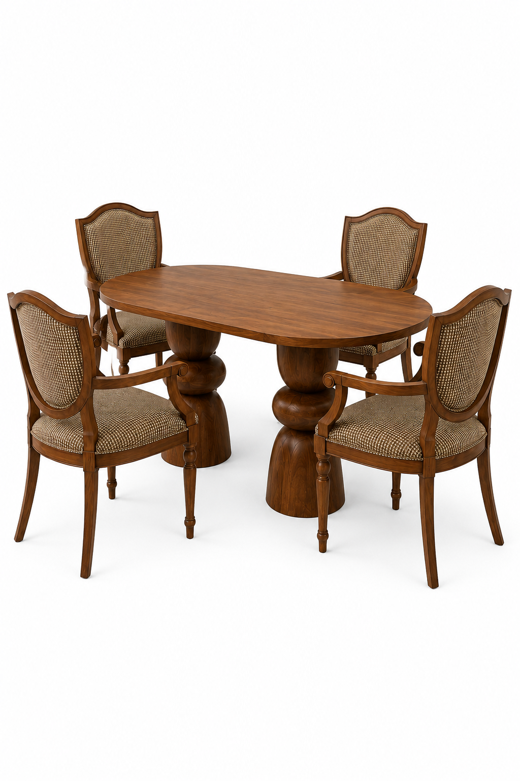 Alberohome Modern Yemek Masası Takımı – 4 Sandalyeli