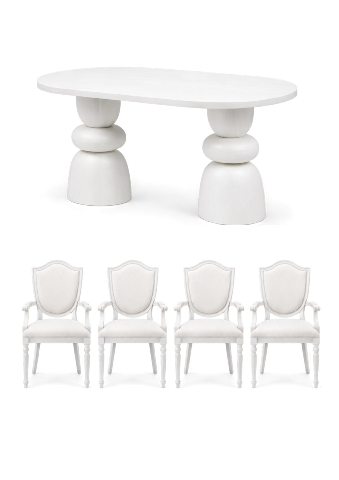 Alberohome Modern Yemek Masası Takımı – 4 Sandalyeli