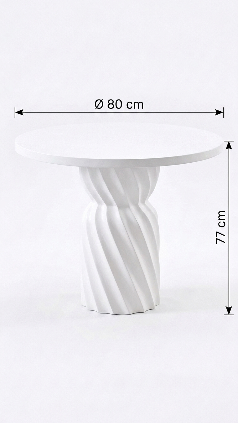 Alberohome Modern Yuvarlak Ahşap Yemek Masası 120 cm