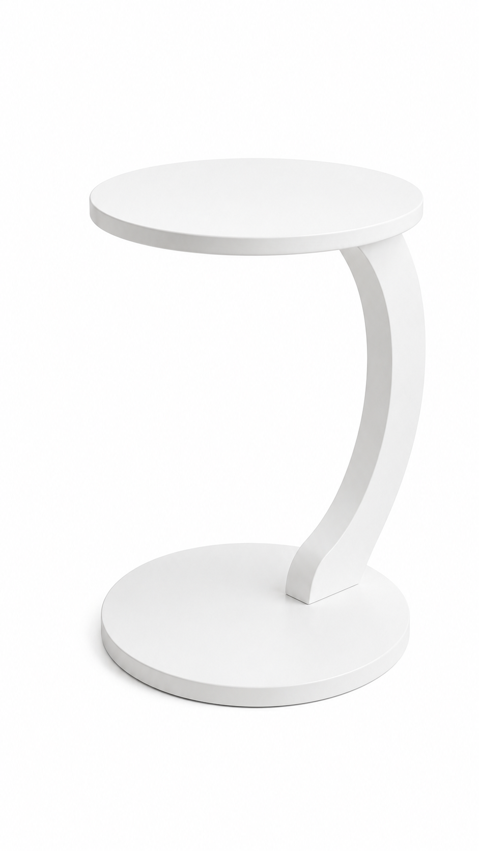 Alberohome Modern Yuvarlak Yan Sehpa 41x54 cm Ahşap C Sehpa