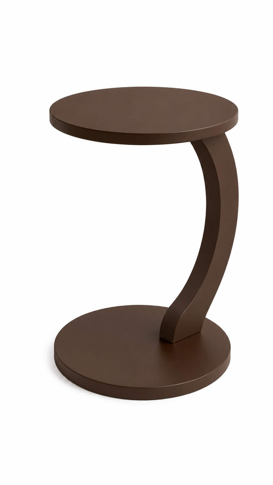 Alberohome Modern Yuvarlak Yan Sehpa 41x54 cm Ahşap C Sehpa