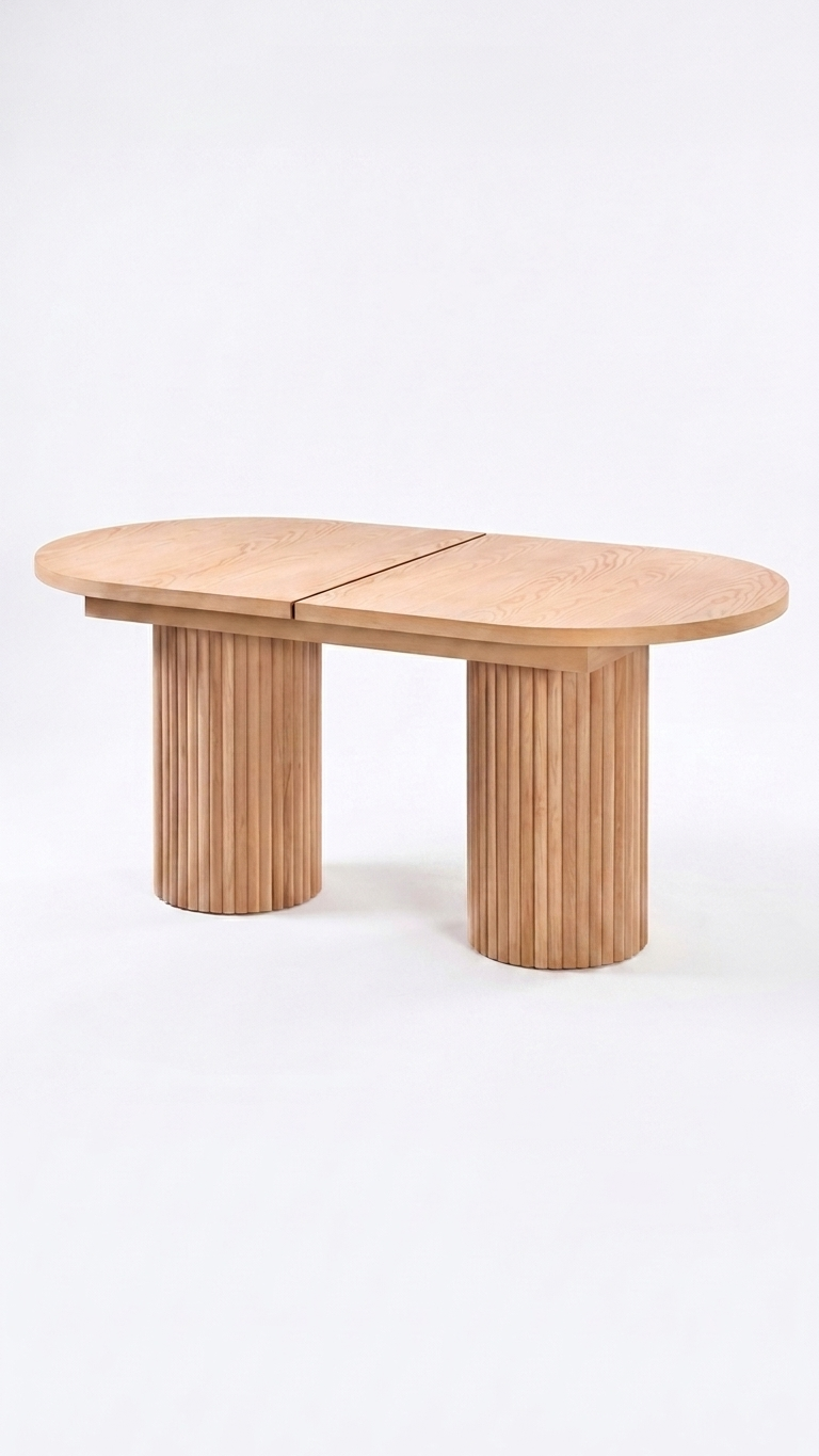 Alberohome Oval Açılır Yemek Masası 160/180x90x77 cm