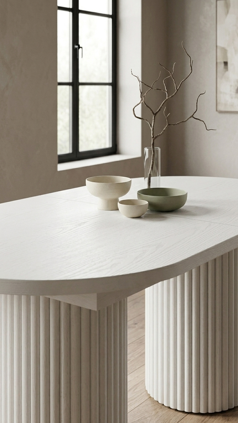 Alberohome Oval Açılır Yemek Masası 160/180x90x77 cm