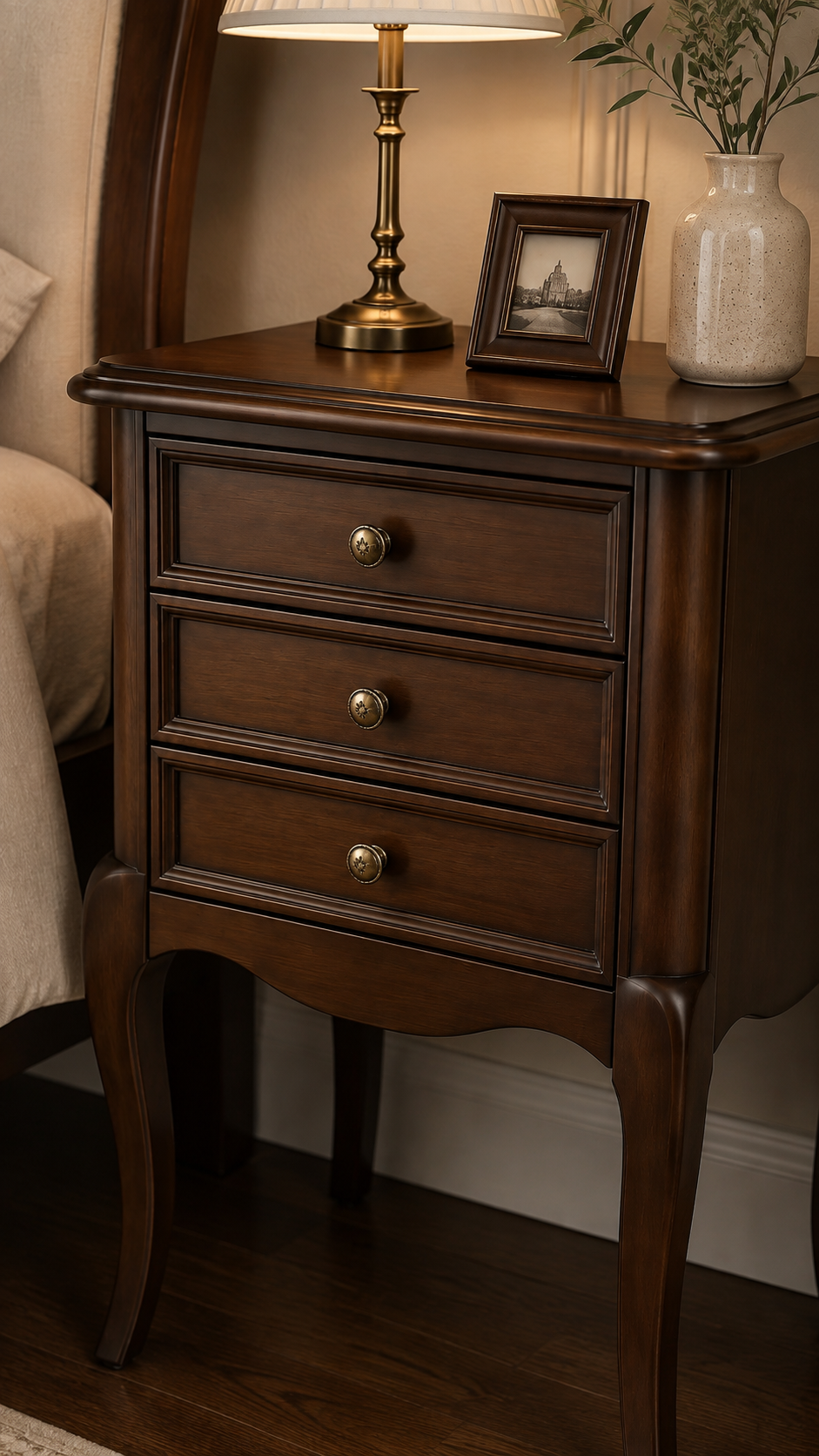 Alberohome Rustik 3 Çekmeceli Komodin