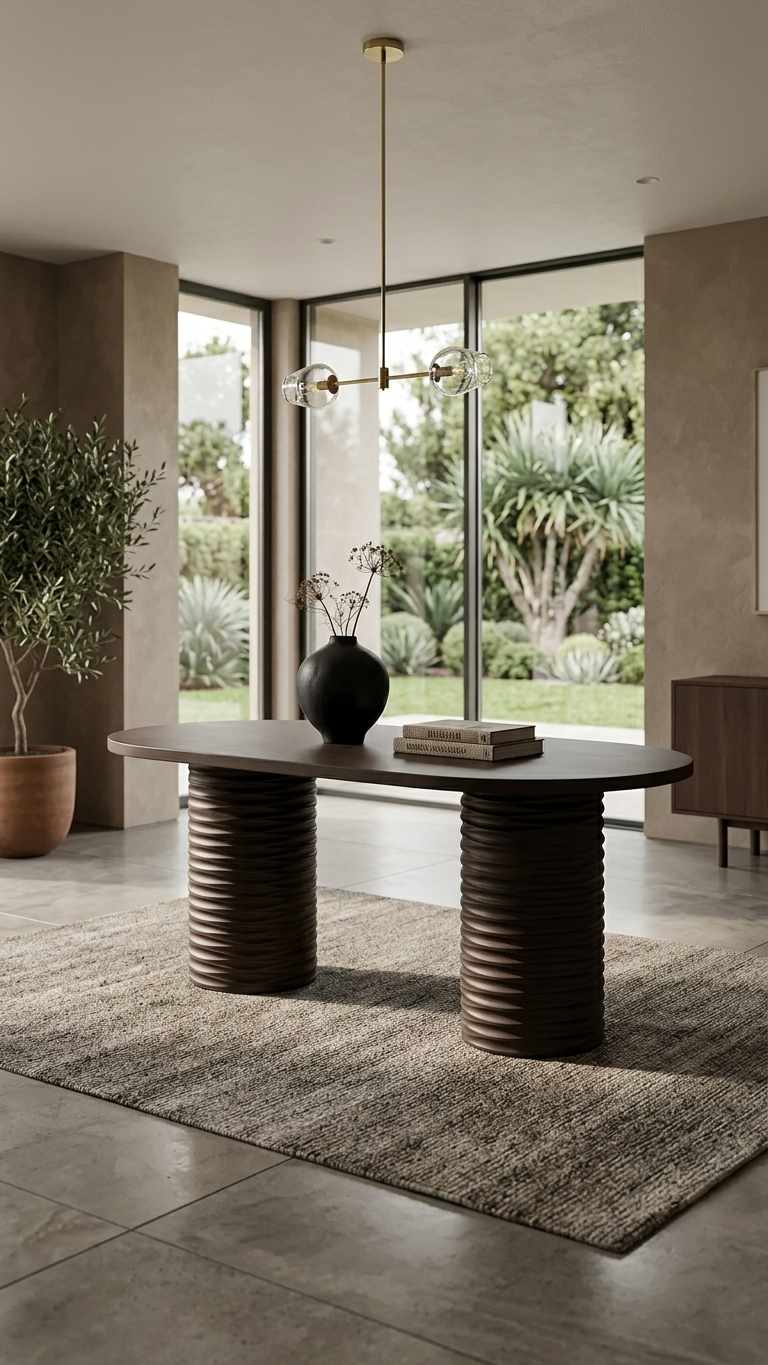 Alberohome Su Yolu Oval Yemek Masası