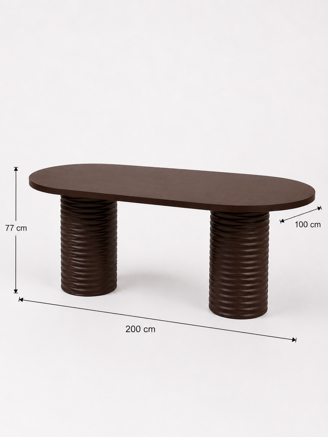 Alberohome Su Yolu Oval Yemek Masası