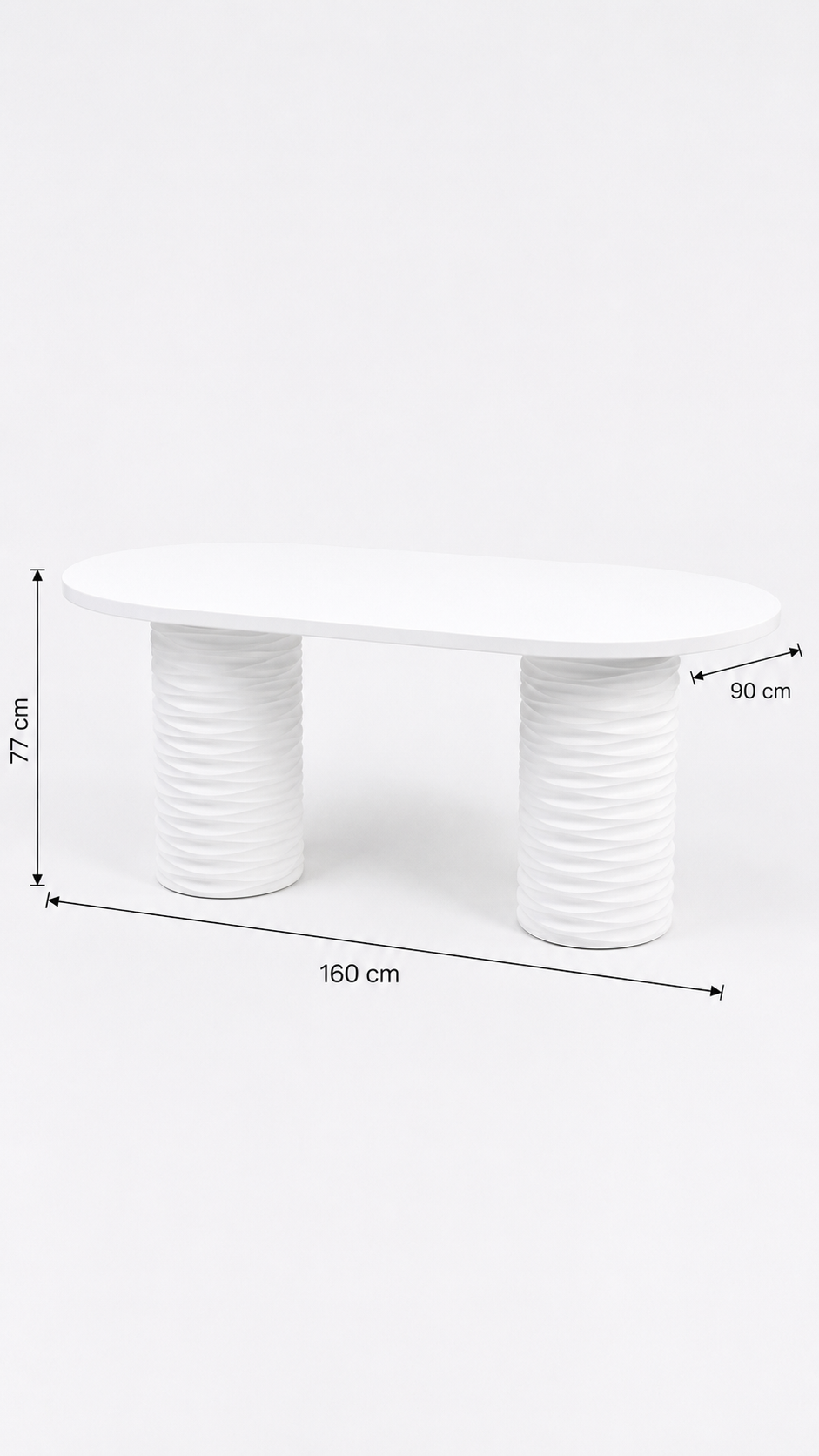 Alberohome Su Yolu Oval Yemek Masası