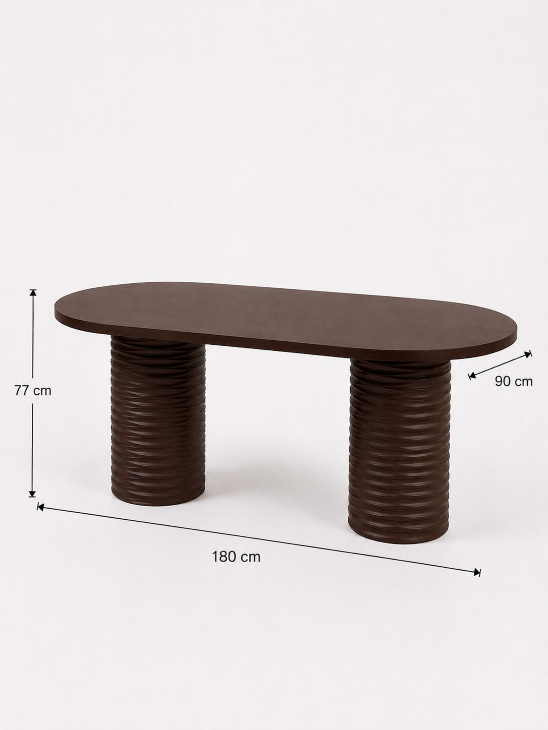 Alberohome Su Yolu Oval Yemek Masası