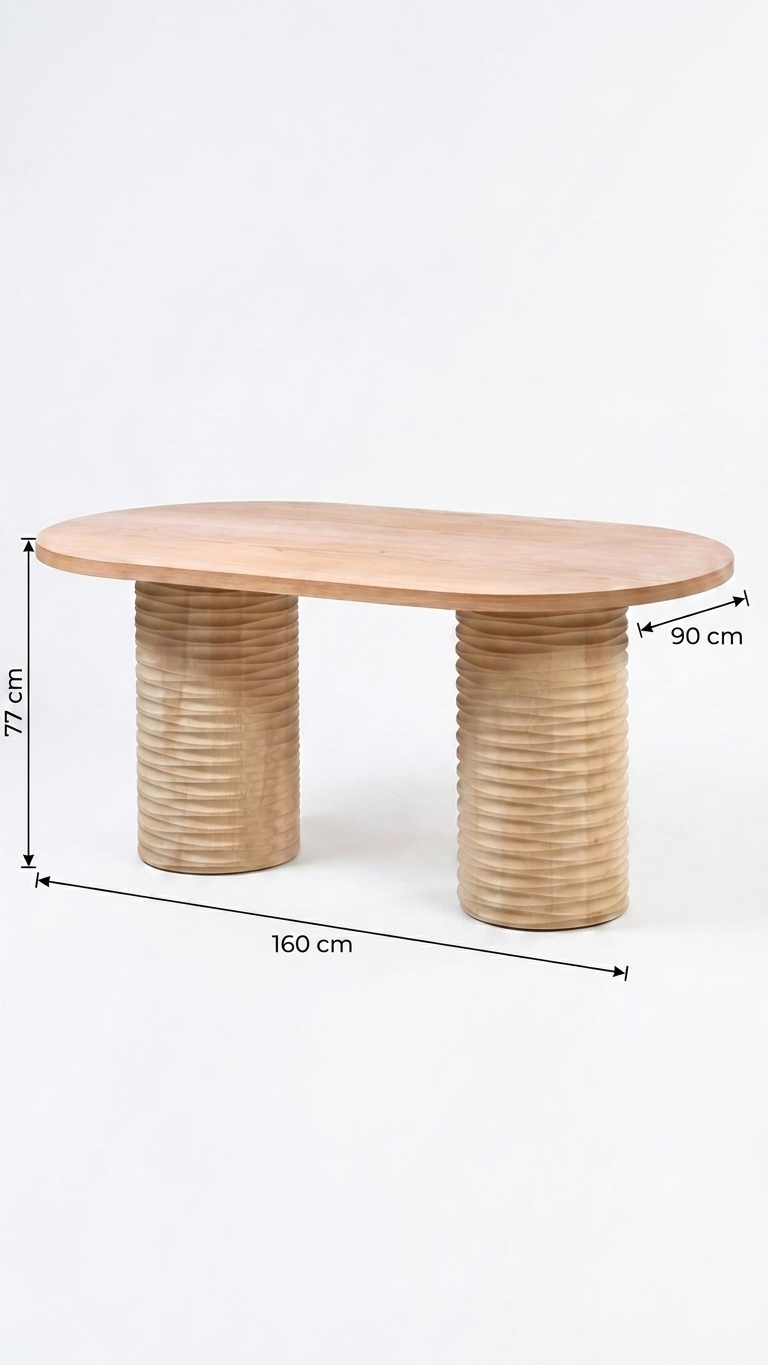 Alberohome Su Yolu Oval Yemek Masası