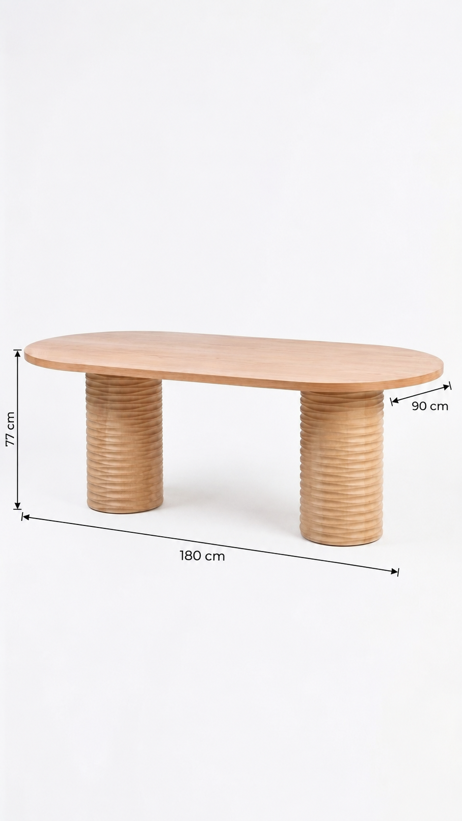 Alberohome Su Yolu Oval Yemek Masası