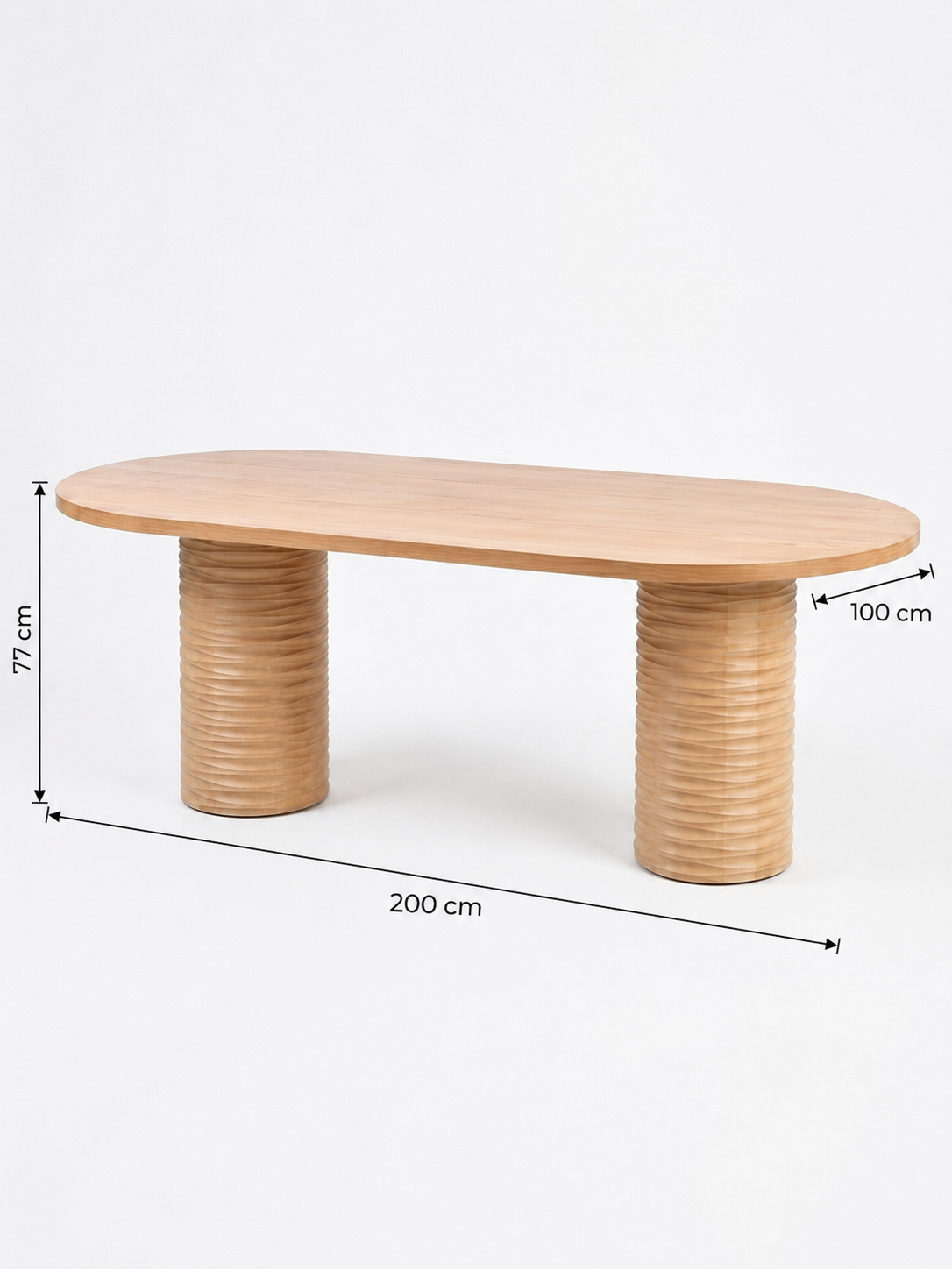 Alberohome Su Yolu Oval Yemek Masası