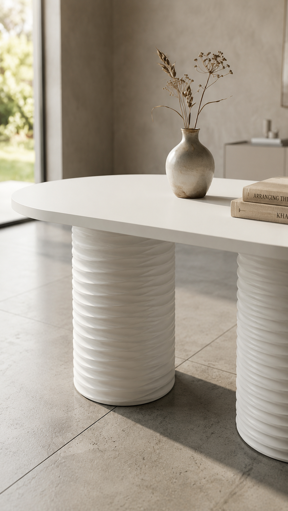 Alberohome Su Yolu Oval Yemek Masası