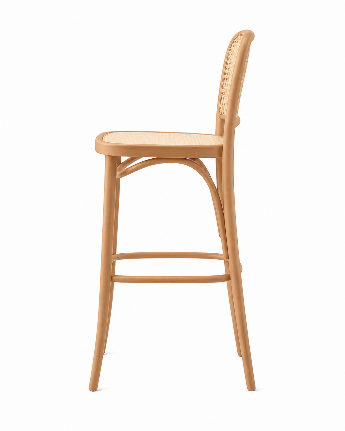 Alberohome Vienna Hazeranlı Ahşap Bar Sandalyesi