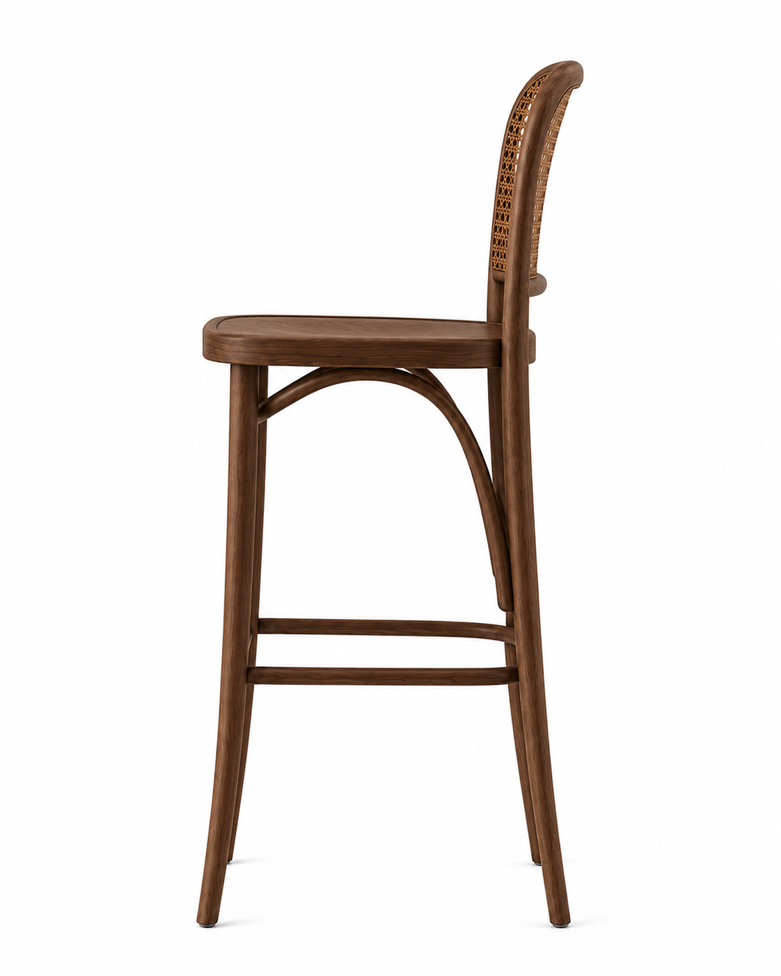Alberohome Vienna Hazeranlı Ahşap Bar Sandalyesi